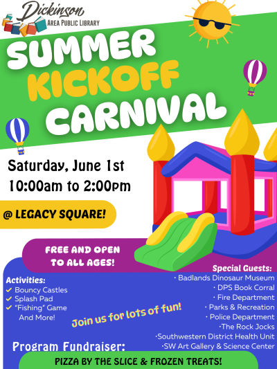 Kickoff Carnival June 1st from 10am-2pm at Legacy Sqaure!