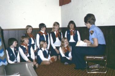 Mary Jo Carrington with Adventure Girls