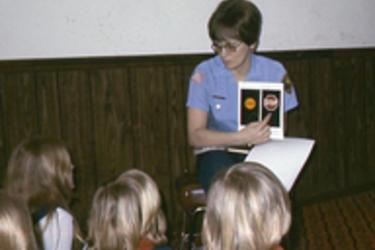 Mary Jo Carrington with Adventure Girls