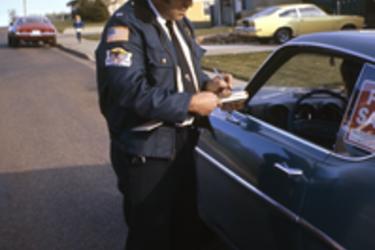 LT Frank Riesinger issues ticket