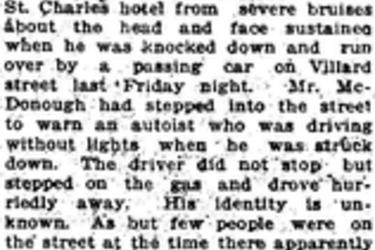 Three articles from the Dickinson Press making reference to a natorious DPD officer of the 1910s; Nightwatchman Tom McDonough. A fourth article from the Bismarck Tribune also included.