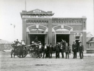dickinson's first city hall and fire department