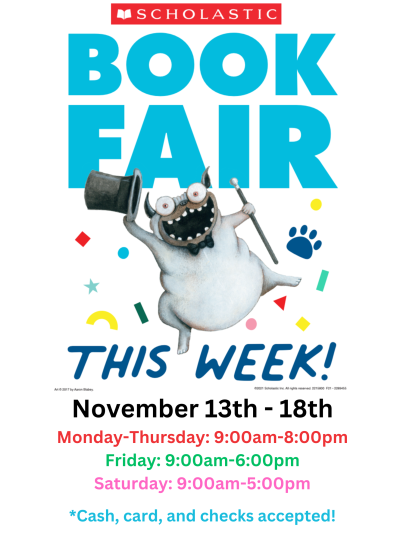 Book Fair This Week November 13th-18th