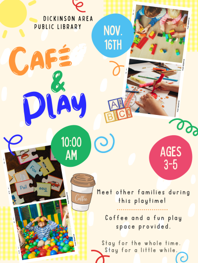 Cafe & Play for kids ages 3-5
