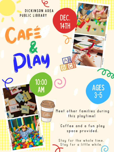 Cafe & Play: December 14th for ages 3-5