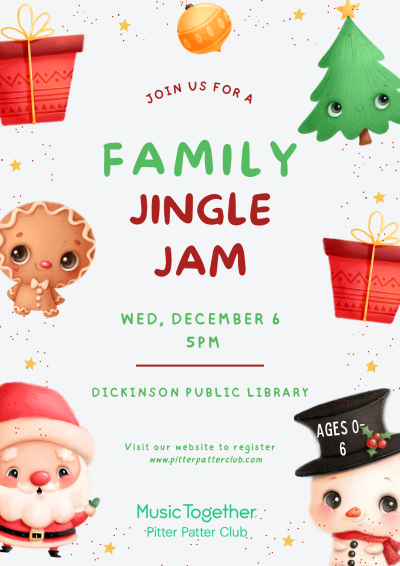 Family Jingle Jam Wednesday, Dec. 6th at 5pm