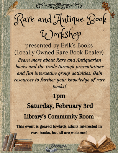 Antique Book Workshop poster