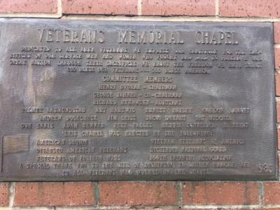 veterans chapel plaque