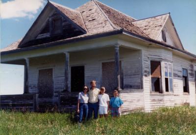 The farmhouse in 1991 with only grandson Alton Steinmetz and his family.