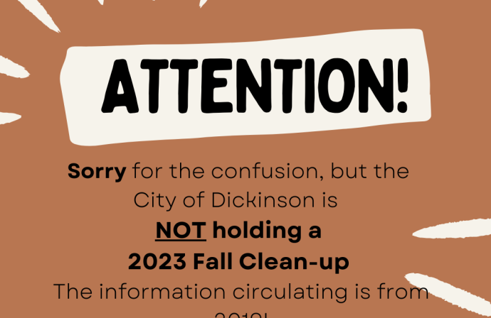 No Fall 2023 Cleanup Announcement